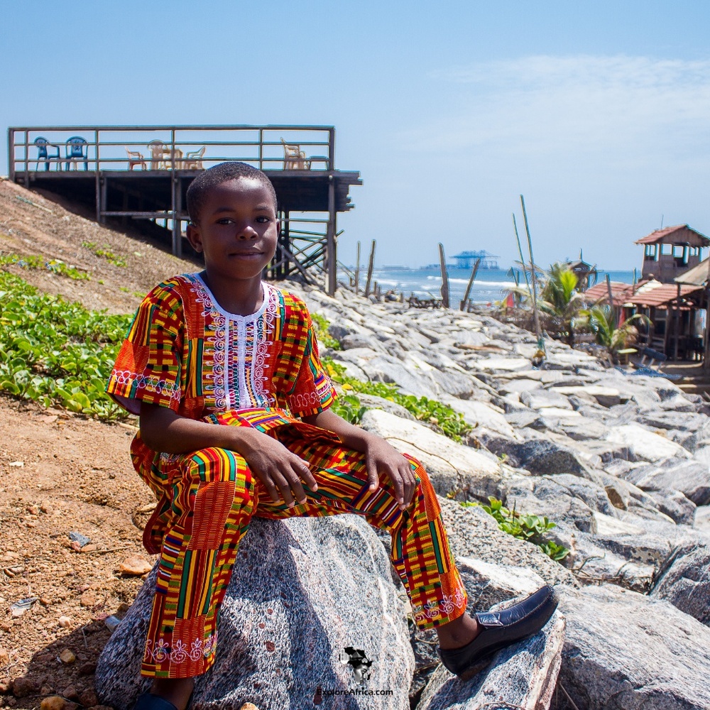 CLEARANCE- Matching Set, African Boy Kente Outfit - Picture 6 of 7